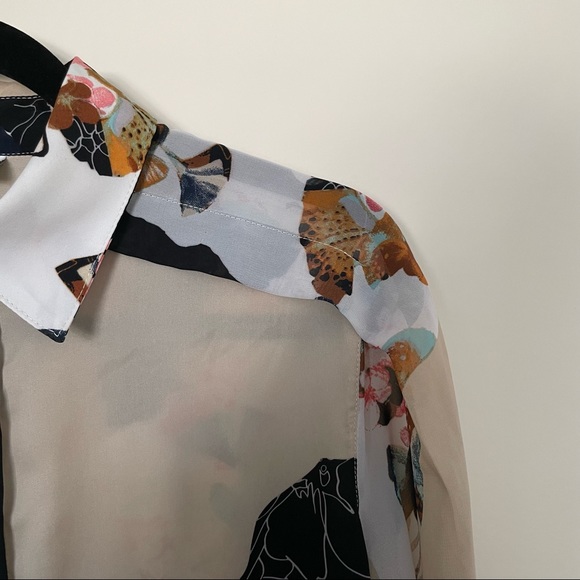 3.1 Phillip Lim for Target sheer floral button down - Picture 3 of 9